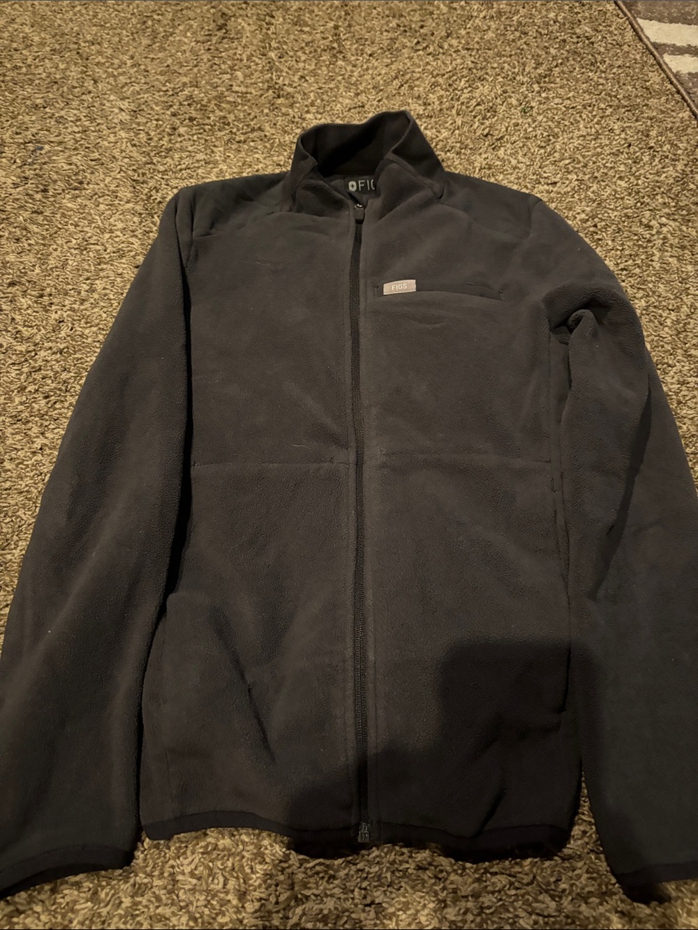 Figs Women's Black Lightweight Fleece Jacket